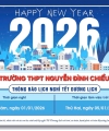 Trường THPT Nguyễn Đình Chiểu thông báo lịch nghỉ Tết Dương lịch năm 2026
