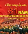 Chào mừng 81 năm Ngày thành lập Quân đội nhân dân Việt Nam (22/12/1944 –22/12/2025)