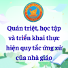 Quán triệt, học tập và triển khai thực hiện quy tắc ứng xử của nhà giáo