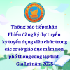 Thông báo tiếp nhận Phiếu đăng ký dự tuyển kỳ tuyển dụng viên chức trong các cơ sở giáo dục mầm non, phổ thông công lập tỉnh Gia Lai năm 2025